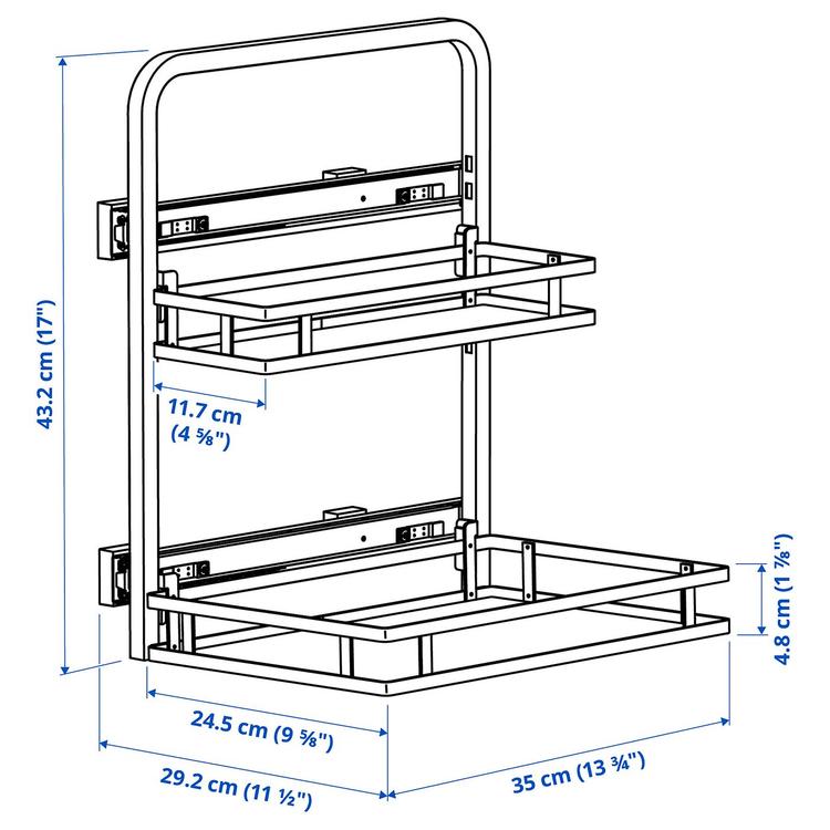 Organizer pod zlew, 29x35x43 см dimensions