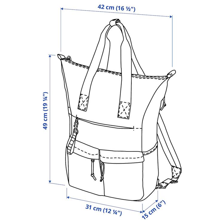 Plecak, 31x15x49 см/26 l dimensions