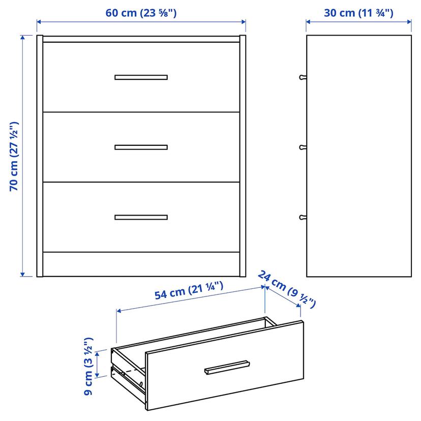 VIGRESTAD — Комод, белый