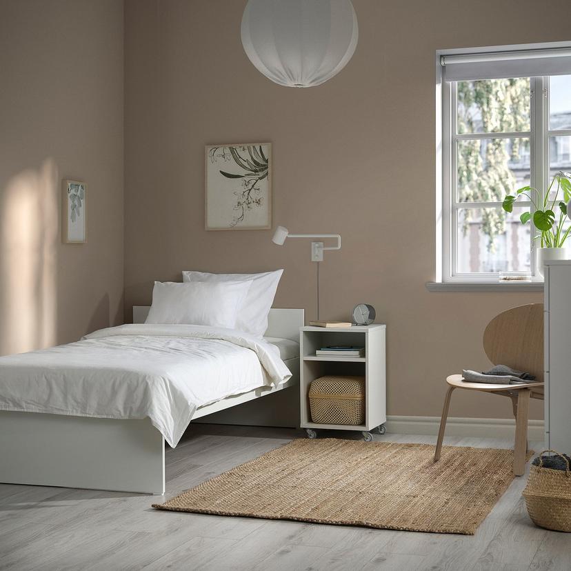 VIHALS — Rama łóżka, biały/Lillhällan, 