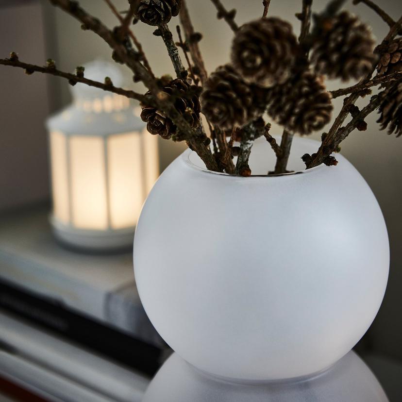 VINTERFINT — Ваза, матовое/белое стекло