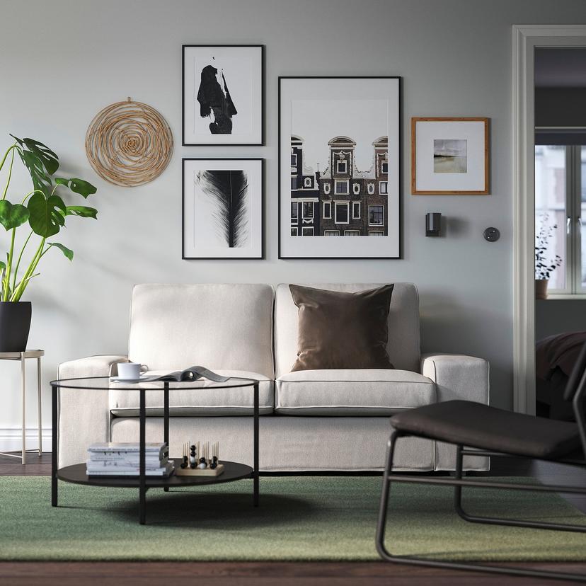 VITTSJÖ — Кофейный столик, черно-коричневый/стеклянный