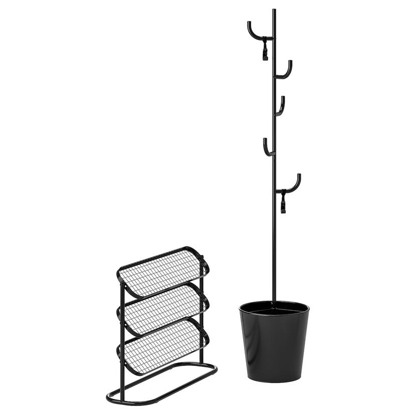 ÄLGANÄS — мебель для прихожей, 2 предм., черный