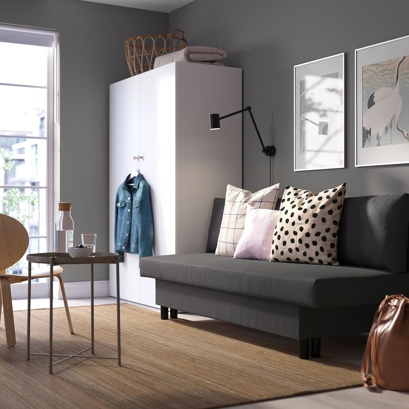 ÄLVDALEN — 3-местный диван-кровать, Knisa темно-серый