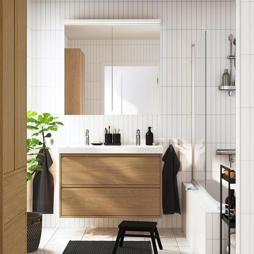 ÄNGSJÖN / ORRSJÖN — Шкаф с ящиками/раковиной/смесителем, 102x49x69 см