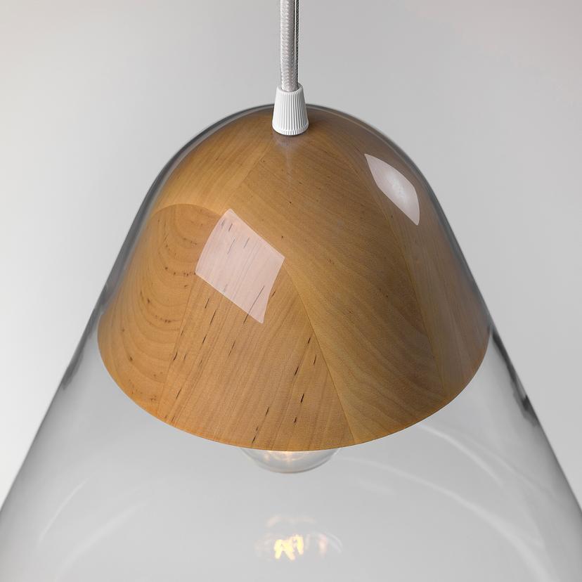 AKTERGAST — Подвесной светильник, стекло/массив березы