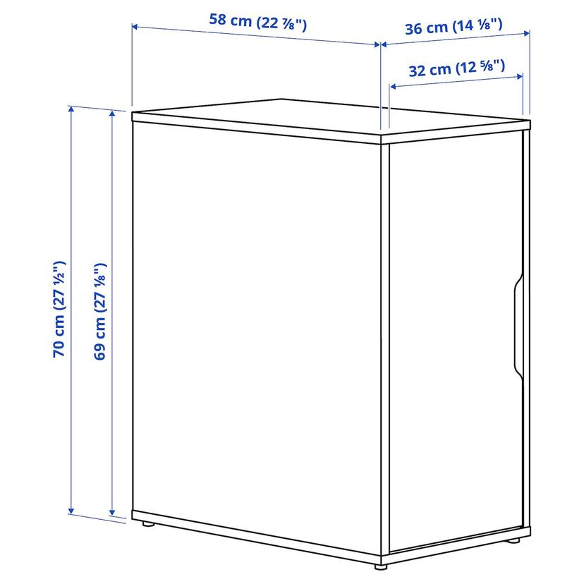 ALEX — модуль для хранения, белый, 36x70 см