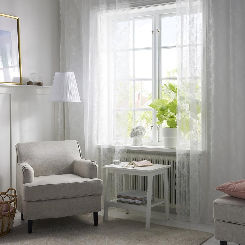 ALVINE SPETS — Шторы, 1 пара, кремовые/тоннельные