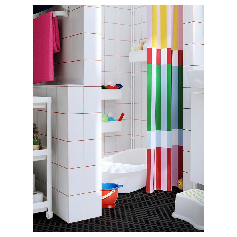 BANJANTRÄD — штора для ванной, разноцветный, 180x200 см