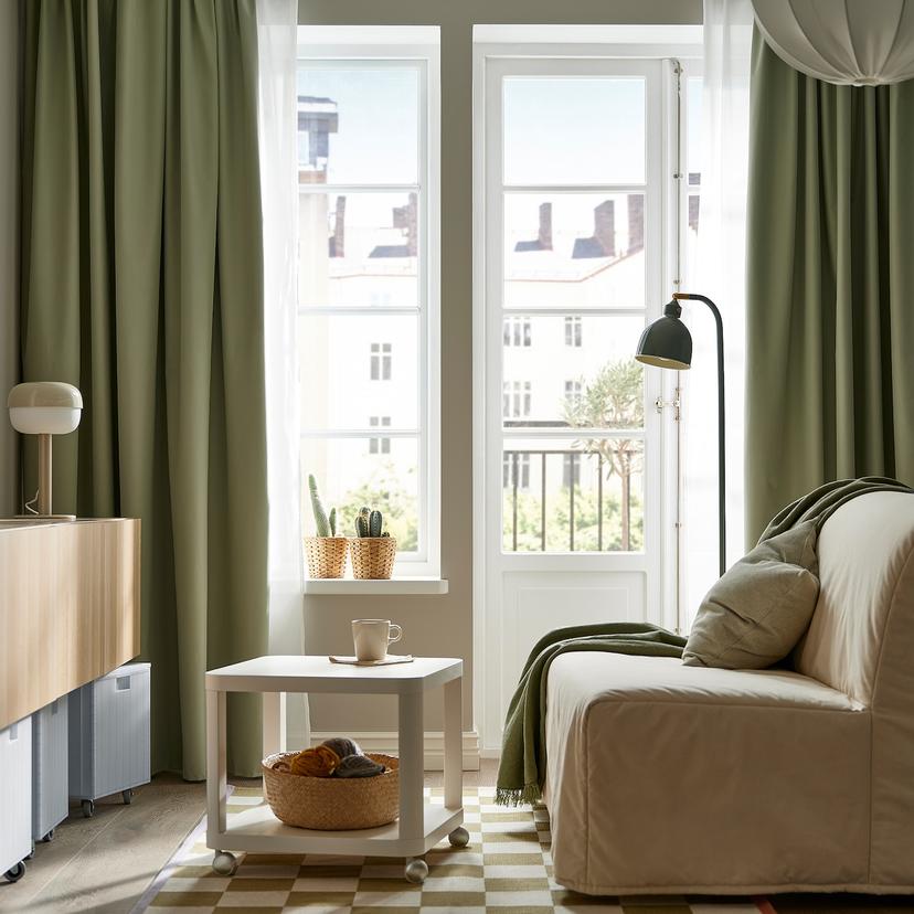 BENGTA — блокирующая свет гардина, 1 шт., зеленый, 210x300 см