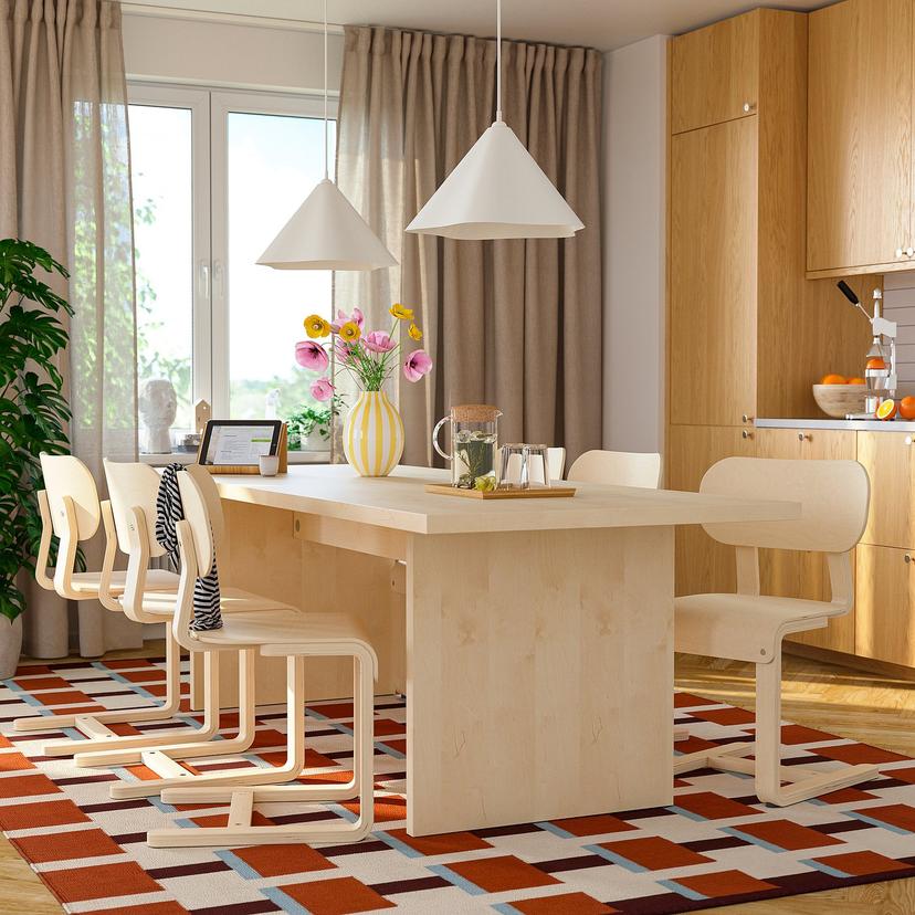 BERGSHYTTAN / LYCKAN — Стол и 6 стульев, 240x93 см