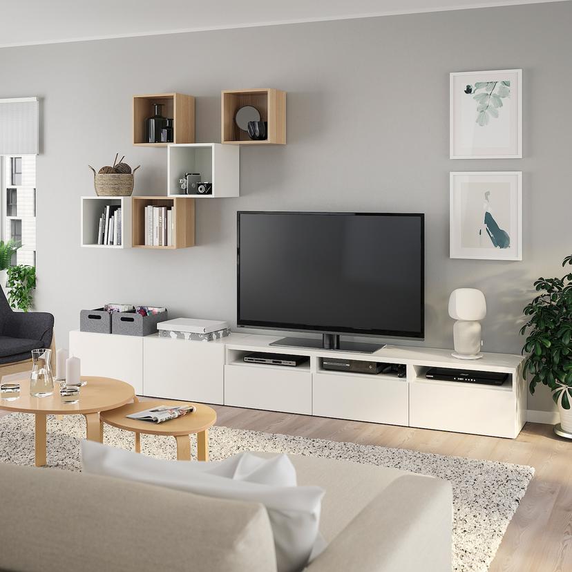 BESTÅ / EKET — комбинация для ТВ, 300x42x210 см