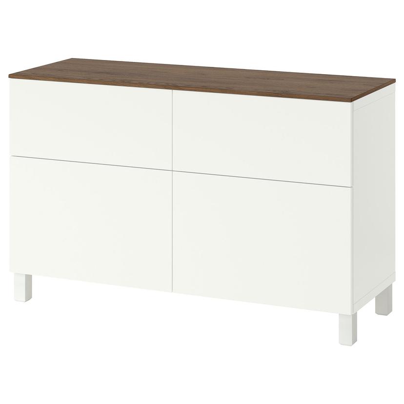 BESTÅ — Комплект стеллажей с дверцами/ящиками, 120x42x75 см