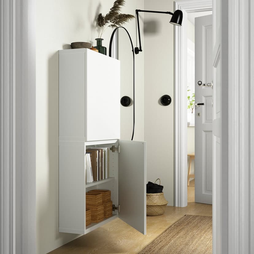 BESTÅ — Комбинация настенных шкафов, белый/Lappviken белый, 60x22x64 см