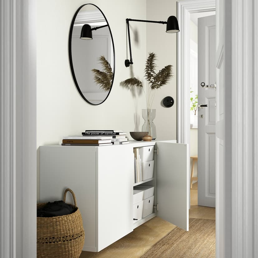 BESTÅ — комбинация настенных шкафов, белый/Lappviken белый, 180x42x64 см