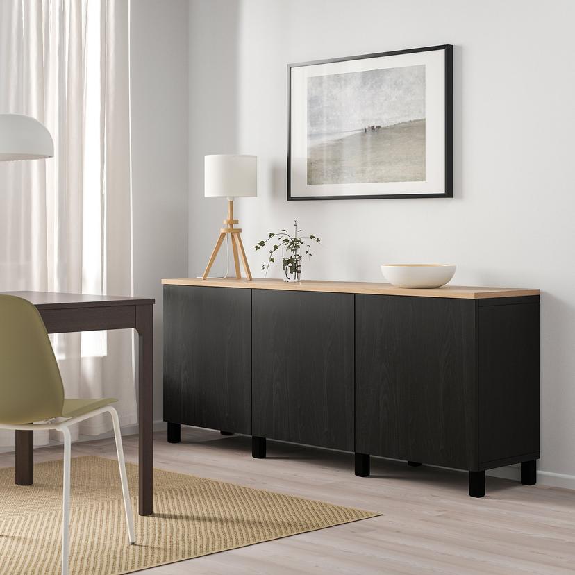 BESTÅ — комбинация для хранения с дверцами, 180x42x76 см