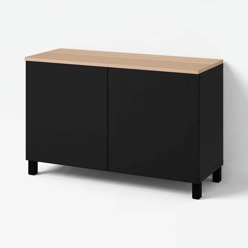 BESTÅ — комбинация для хранения с дверцами, 120x42x76 см