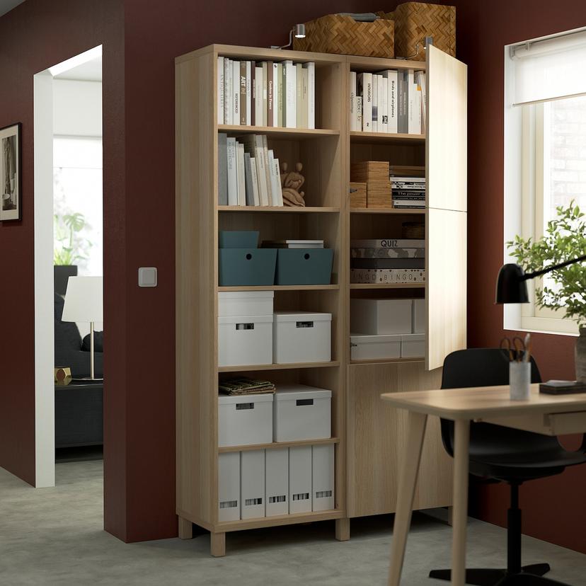 BESTÅ — комбинация для хранения с дверцами, 120x42x202 см