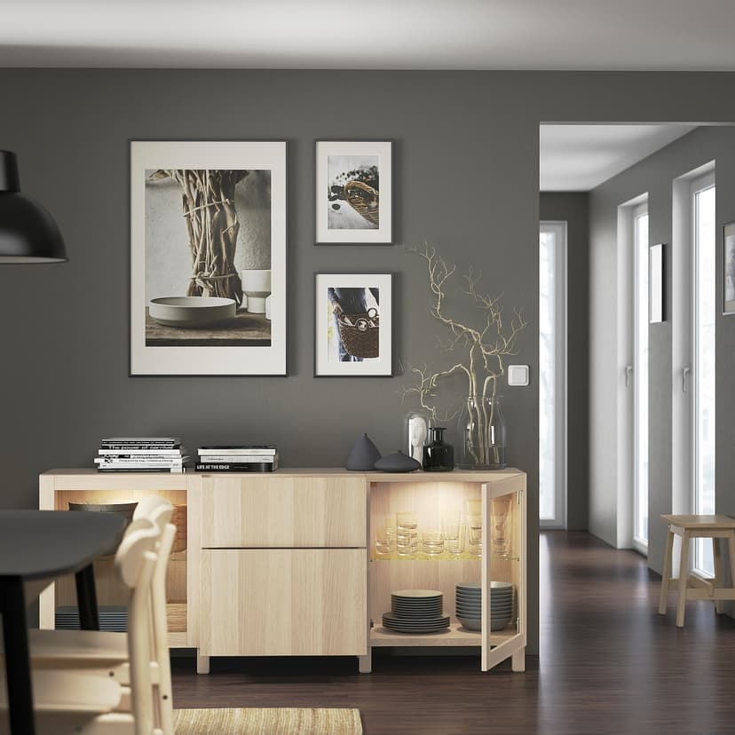 BESTÅ — комбинация для хранения с ящиками, 180x42x74 см