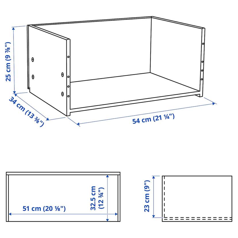 BESTÅ — каркас ящика, белый, 60x25x40 см