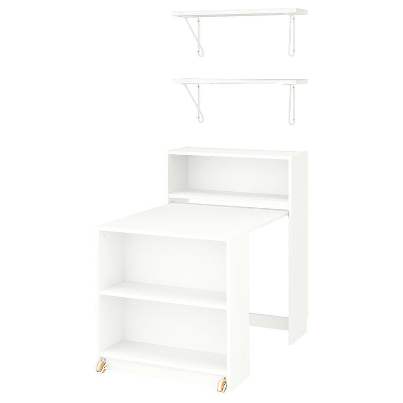 BILLY / BERGSHULT — Полка с выдвижным столом, 80x106 см