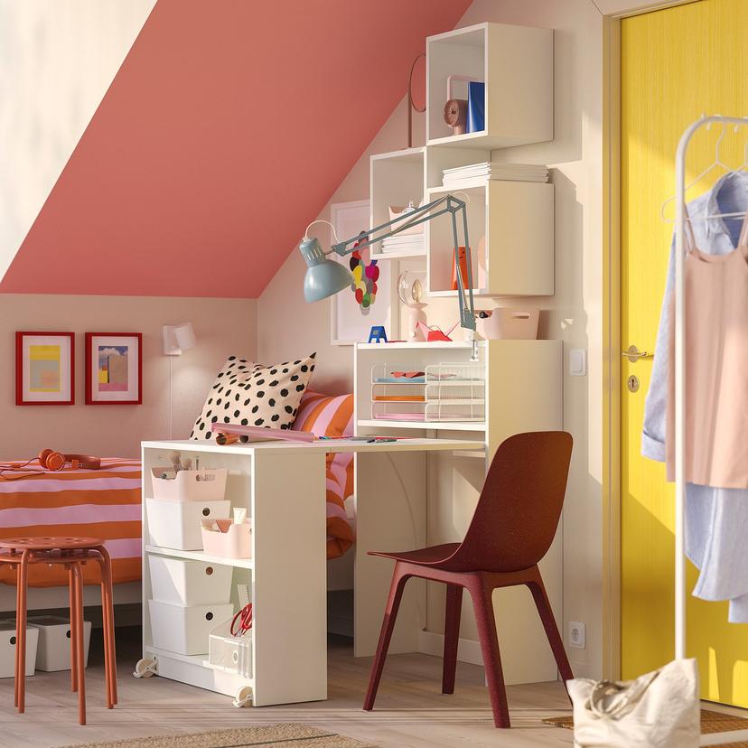 BILLY / EKET — Полка с выдвижным столом, 80x106 см