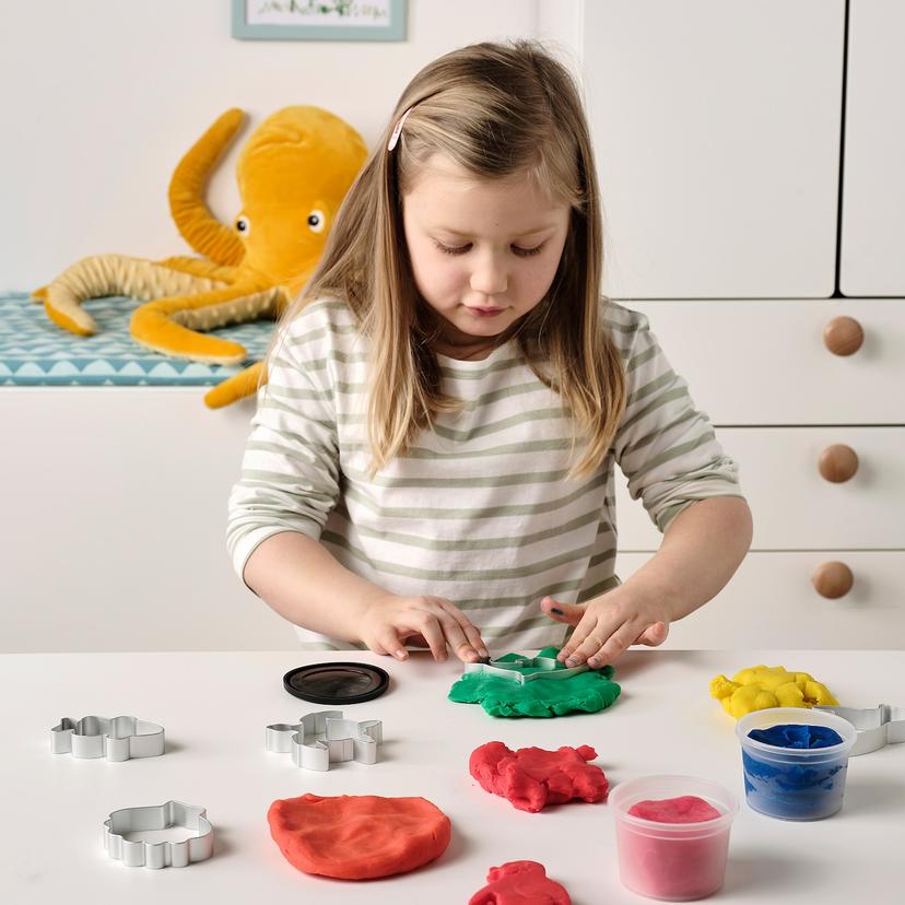 BLÅVINGAD — формочки для теста для лепки, 5 шт., цвет алюминия