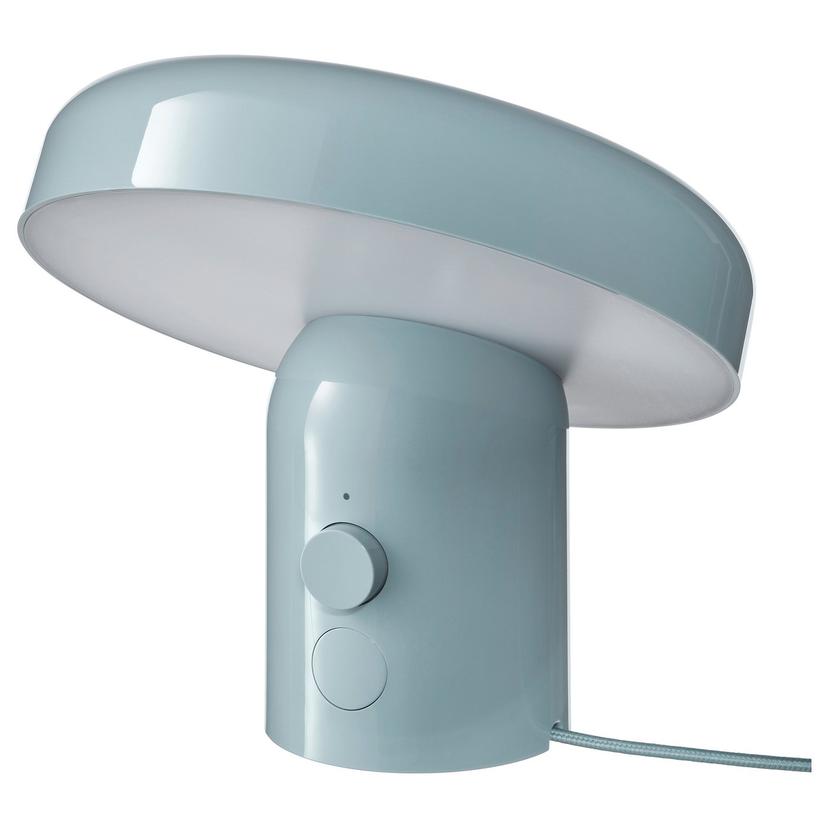 BLOMPRAKT — лампа с динамиком bluetooth, голубой