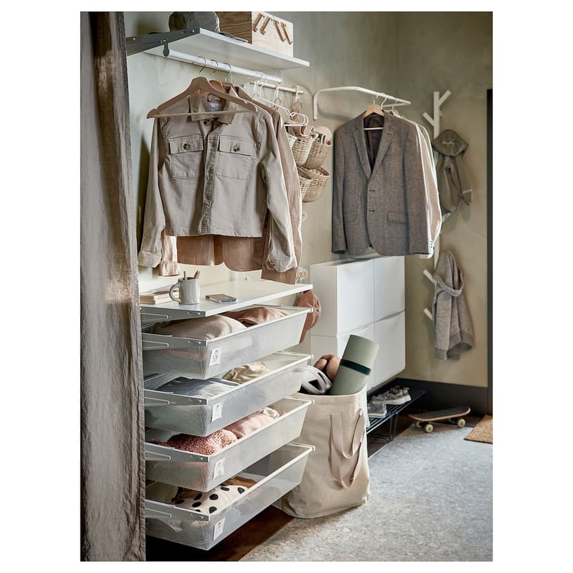 BOAXEL — штанга платяная, белый, 80 см