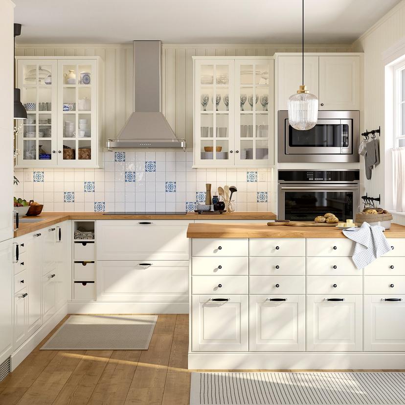 BODBYN — карниз декоративный профилированный, белый с оттенком, 221x6 см