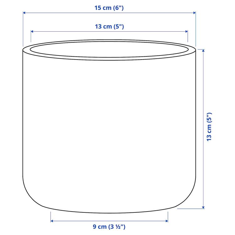 кашпо, д/дома/улицы/бежевый, 12 см dimensions