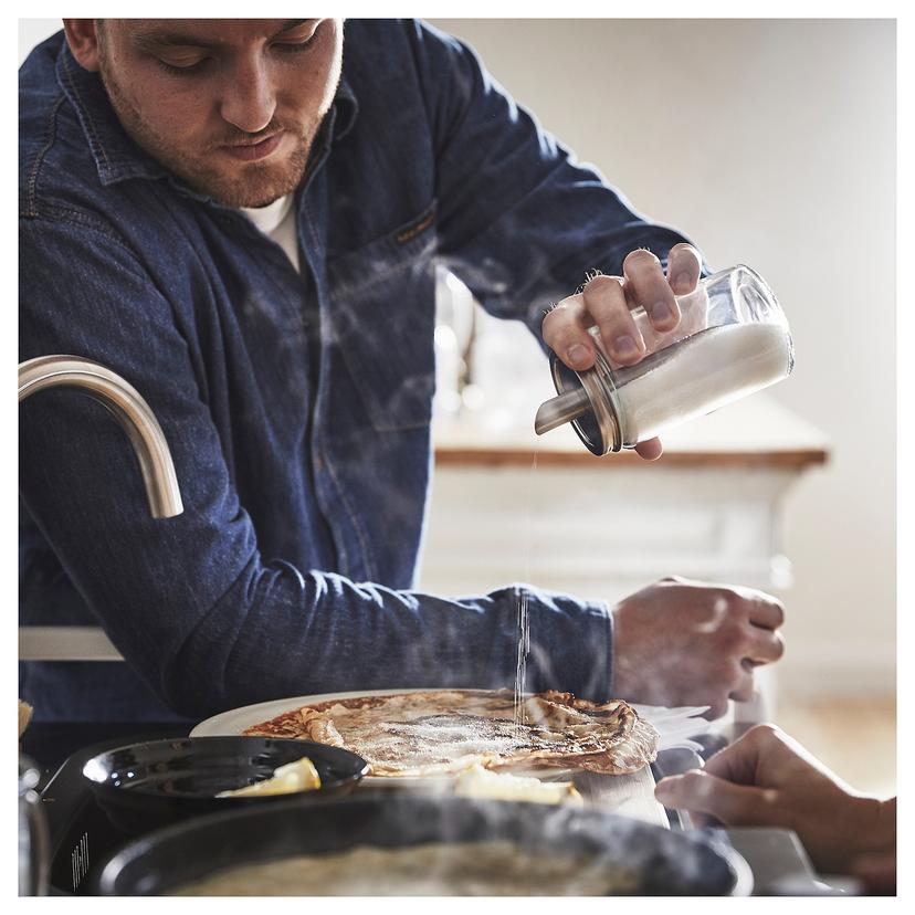 CITRONHAJ — дозатор сахара, прозрачное стекло/нержавеющ сталь, 15 см