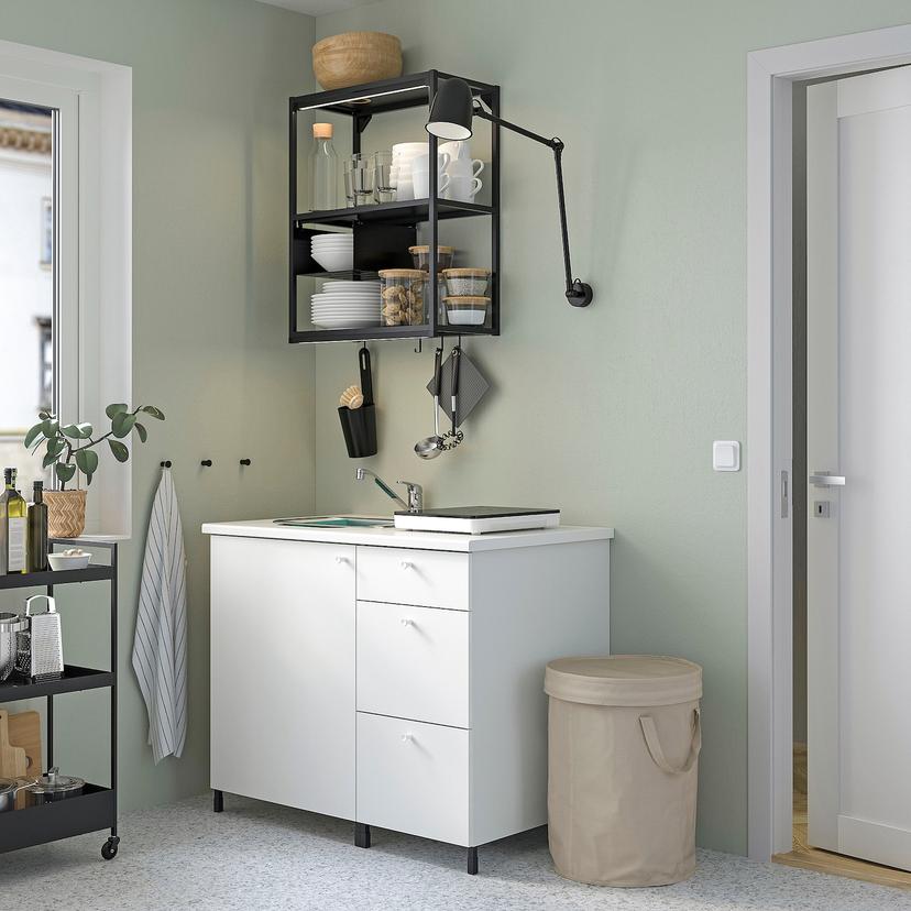 DIMPA — сортировочный мешок с крышкой, светлый серо-бежевый, 50 л