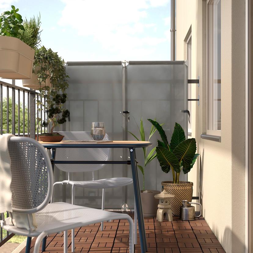 DUVSKÄR — Krzesło, szary na zewnątrz/do wnętrz,