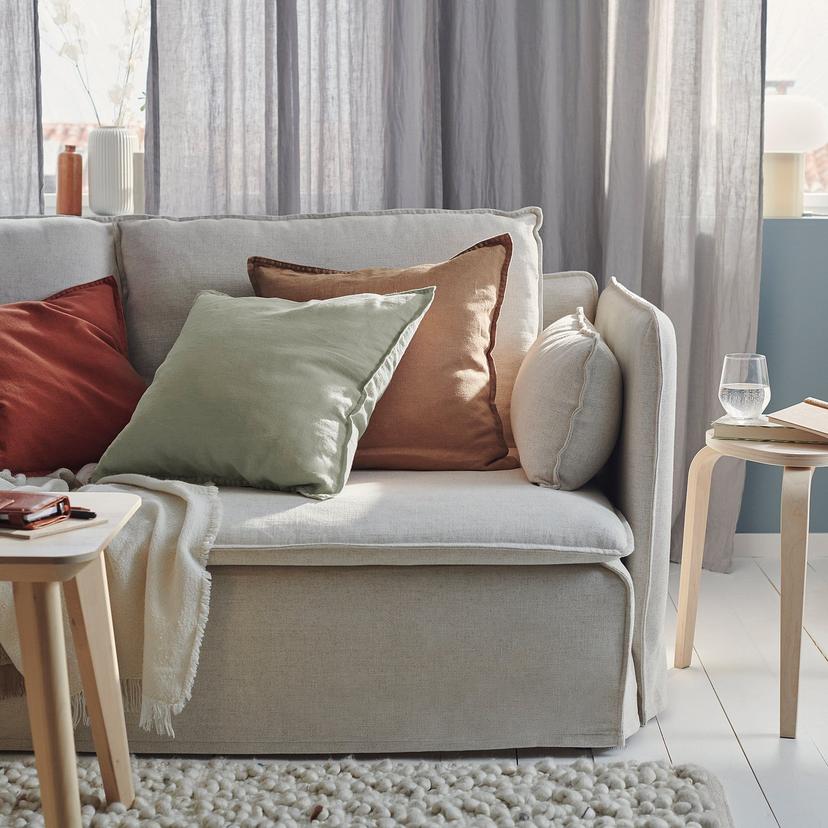 DYTÅG — чехол на подушку, серо-зеленый, 50x50 см