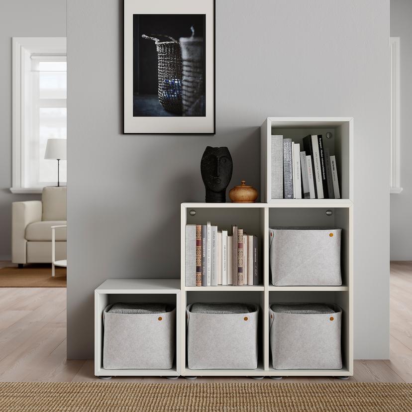 EKET — комбинация шкафов с ножками, белый, 105x35x107 см