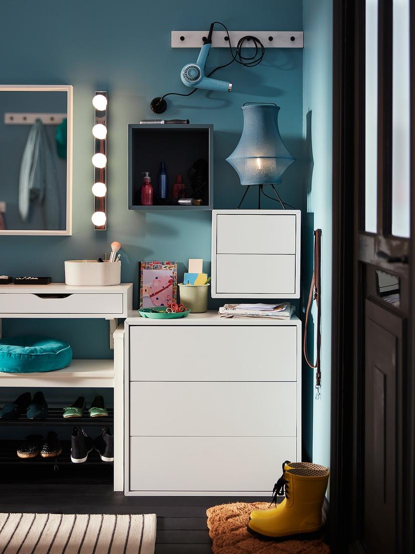 EKET — Настенный шкаф с 2 ящиками, белый.