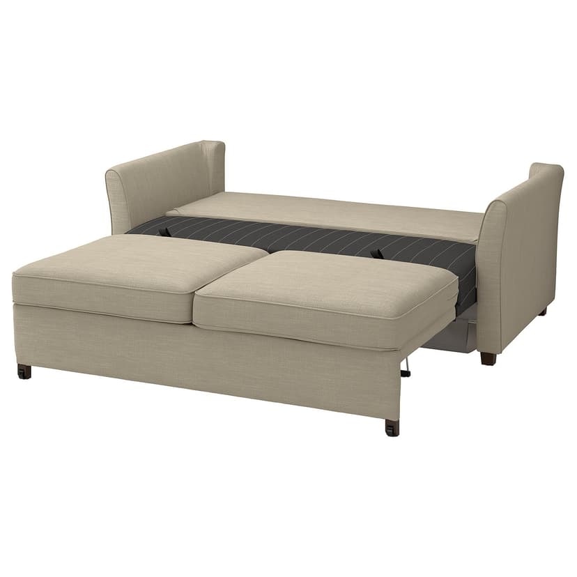 EKHOLMA — Sofa 2-osobowa, rozkładana, Hemmesta szarobeżowy,