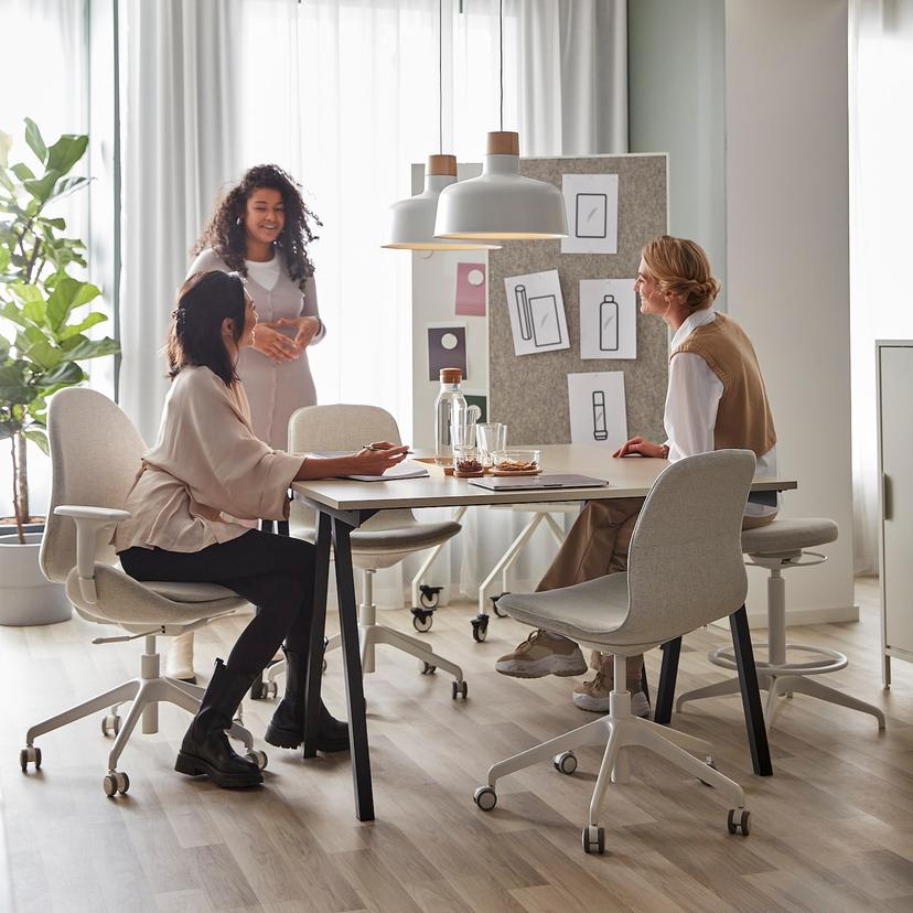 ELLOVEN — доска для записей, на колесиках, белый, 70x180 см