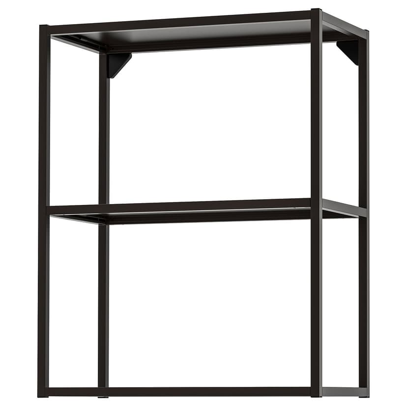 ENHET — навесной каркас с полками, антрацит, 60x30x75 см