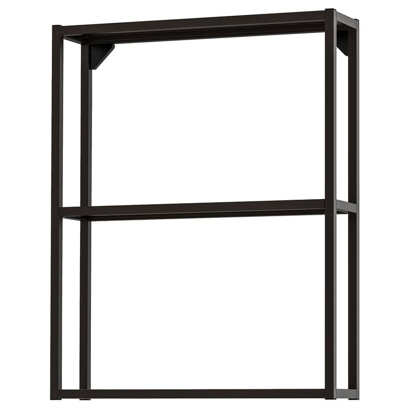 ENHET — навесной каркас с полками, антрацит, 60x15x75 см