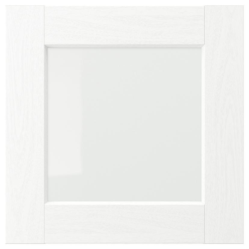 ENKÖPING — стеклянная дверь, белый под дерево, 40x40 см