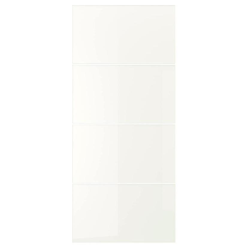FÄRVIK — 4 панели д/рамы раздвижной дверцы, белое стекло, 100x236 см