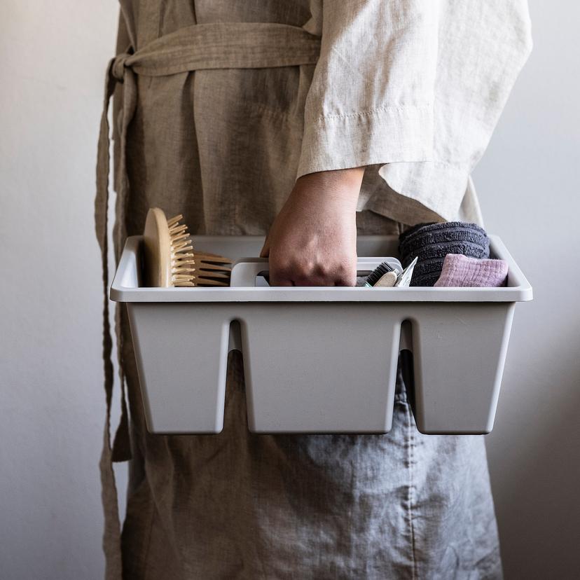 FÅNGGRÖDA — вставка с отделениями, светло-серый, 35x24x14 см