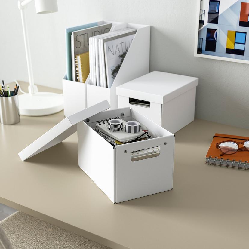 FJÄDERHARV — Контейнер с крышкой, белый