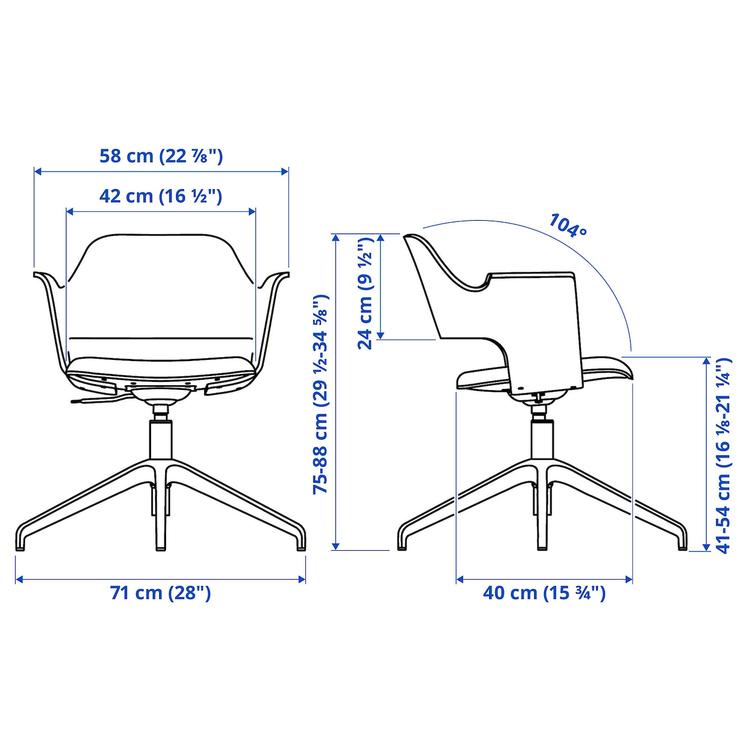 конференц-стул dimensions