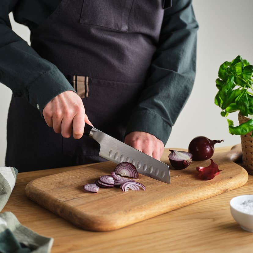 FJÄLLRÖDING — Nóż santoku, Stal damasceńska/czarny,