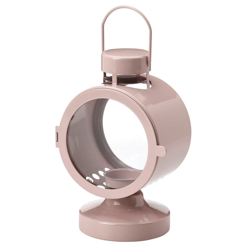 FLODSVALA — Latarenka na tealighta wew/zew, bladoróżowy,