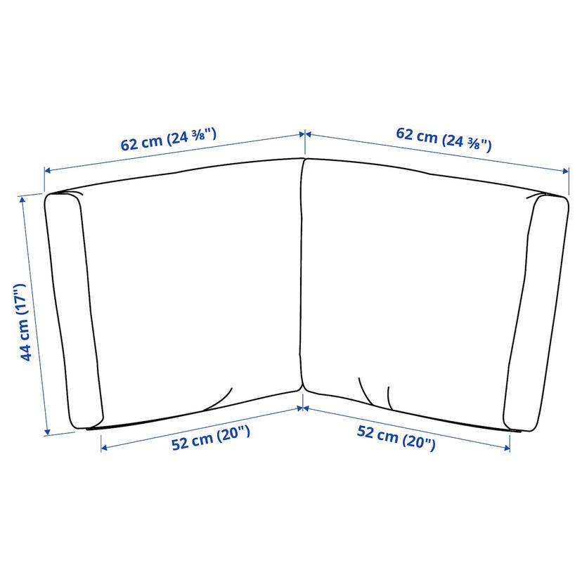 FRÖSÖN/DUVHOLMEN — Poduszka oparcia do sekcji narożnej, beżowy,