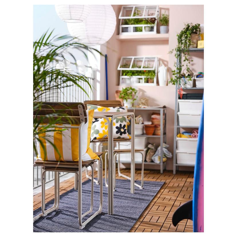 FURUÖN — стол+2 стула+2 табурета для ног, коричневый/для сада